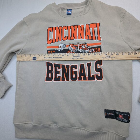 RARE Vintage Cincinnati Bengals Crewneck Sweatshirt Beige Size M - Picture 5 of 15